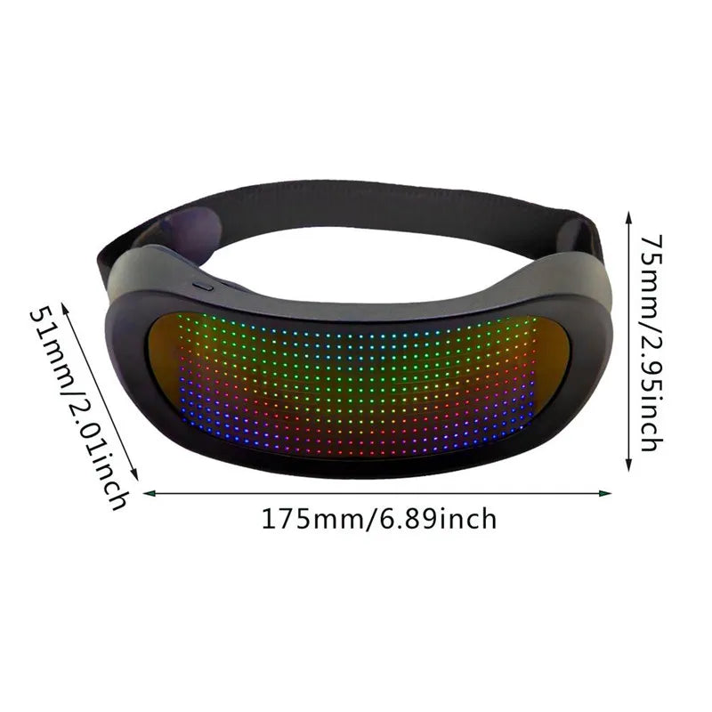 RetroRad Retro Futuristic RGB LED Glasses